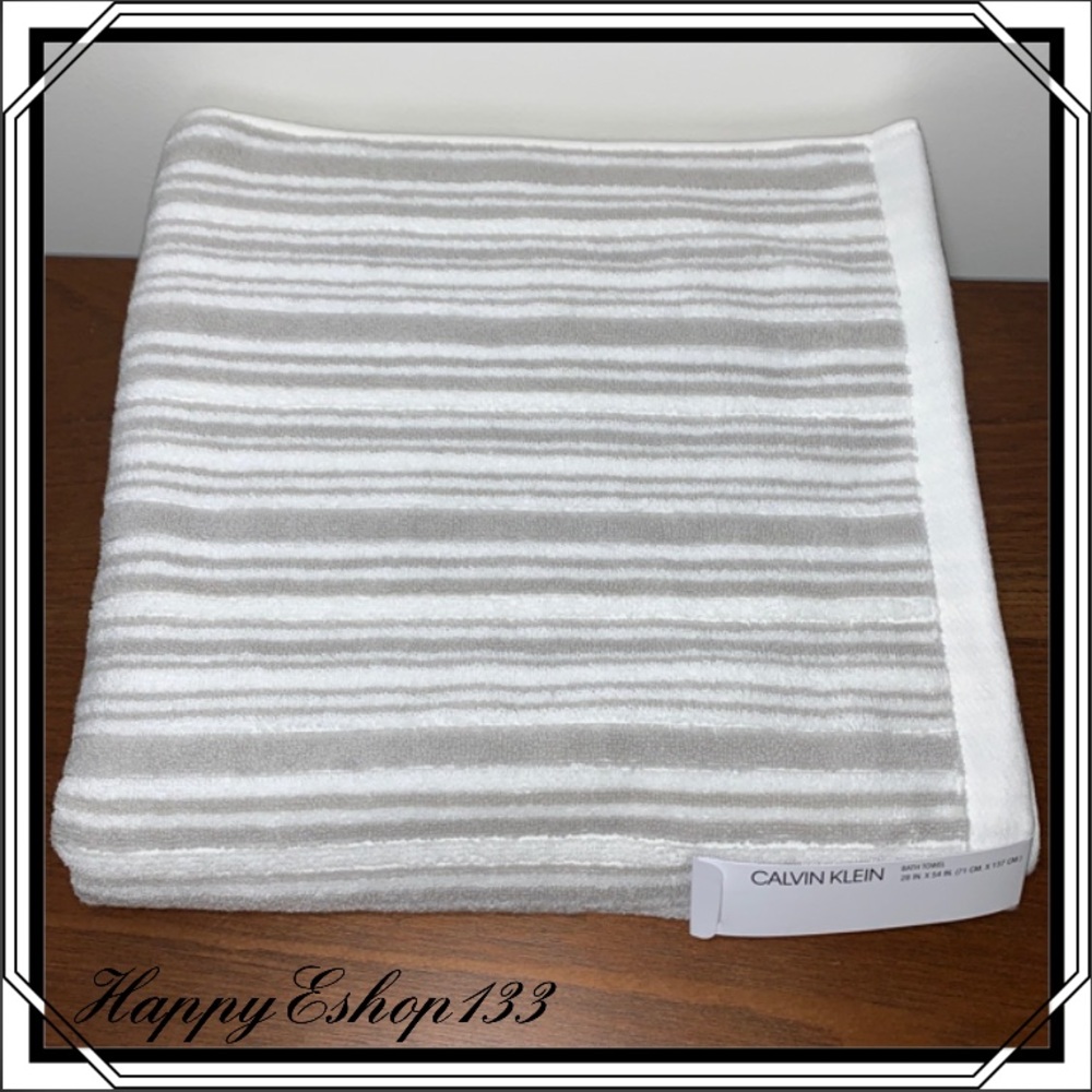 Calvin Klein 100% Cotton Bath Towel, 28” x 54”